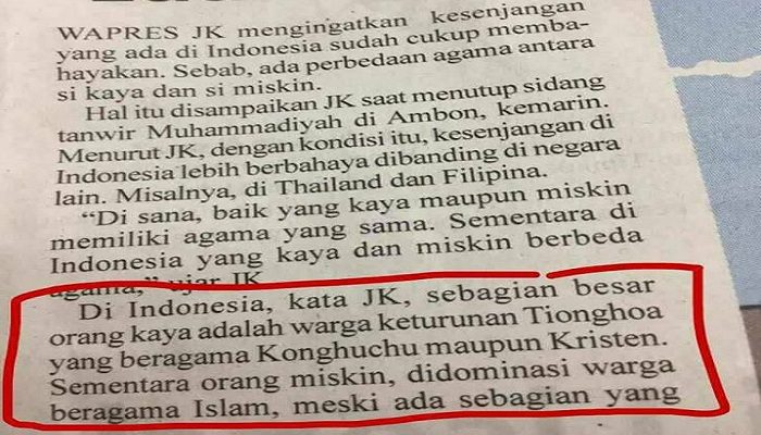 JK Hembuskan Soal Kesenjangan Si Kaya dan Miskin, Apa Tujuannya?