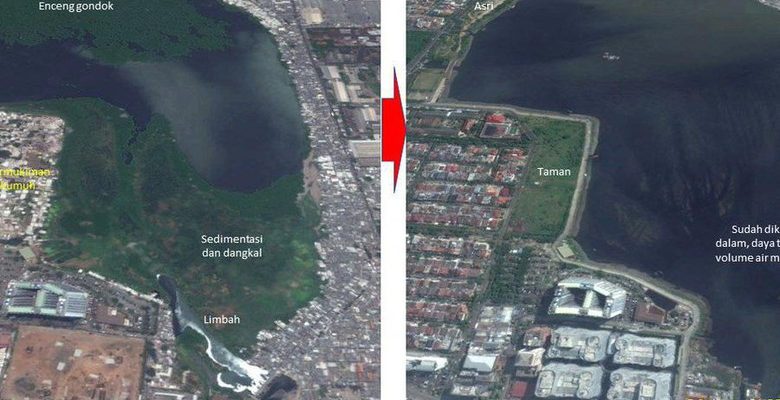 Viral Foto Perubahan Waduk Pluit dan Ciliwung di Ultah Ahok