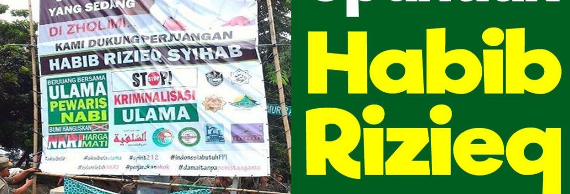 Warga Protes Pemasangan Spanduk Bergambar Rizieq Shihab