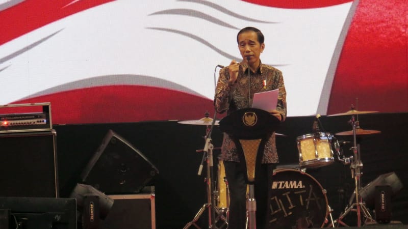 Jokowi Tunjukkan Capaian Kerja Didepan Relawan Jelang Pilpres 2019