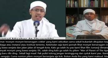 Satire Muhammad Zazuli kepada Maaher At Thuwailibi Soal Monyet Berseragam Coklat