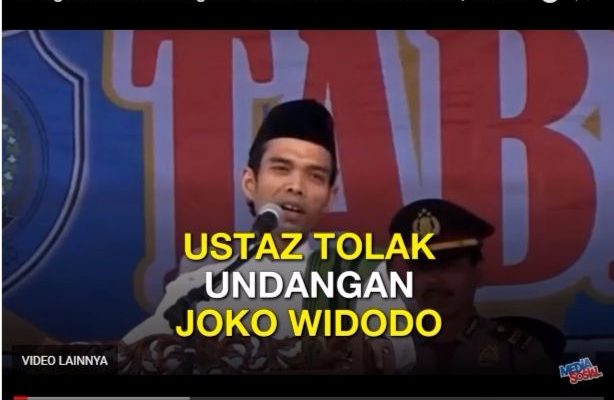 Viral, Ustaz ini Tolak Undangan Presiden Jokowi dan Menteri