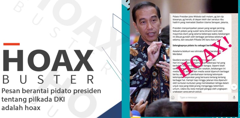 Beredar Broadcast Jokowi Soal Pilkada DKI, Pihak Istana: Berita Bohong