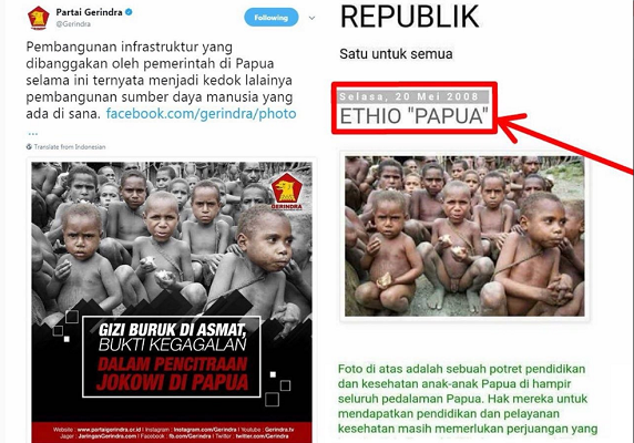 Pendukung Jokowi Nilai Postingan Gerindra ini Sebarkan Hoax