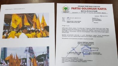 Golkar Lapor Bawaslu Terkait Benderanya Dipakai di Kampanye Prabowo