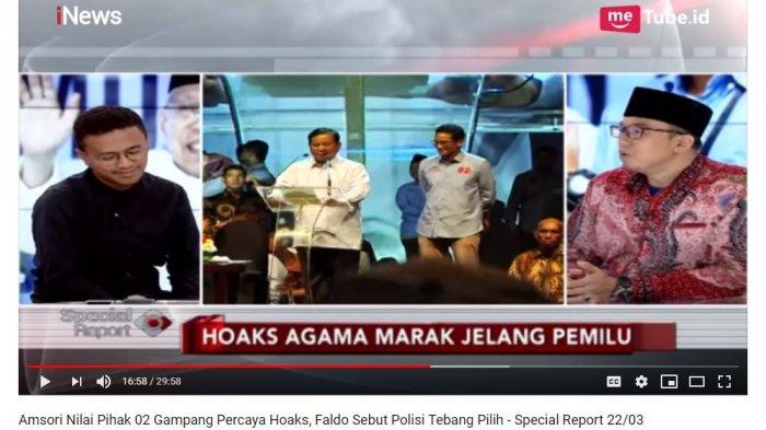 Reaksi Faldo Maldini saat Relawan Jokowi Amsori Nilai Kubu Prabowo-Sandi Terlalu Gampang Percaya Hoaks