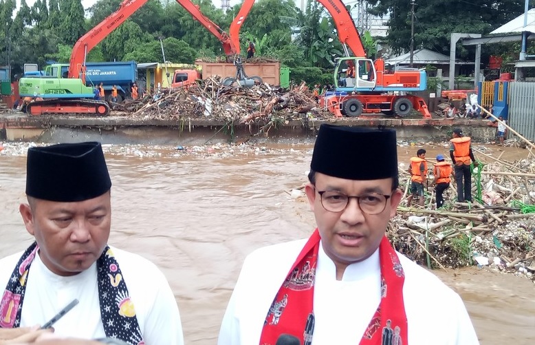 Anies Sebut Banjir Jakarta Tak Terkait Mandeknya Normalisasi Ciliwung