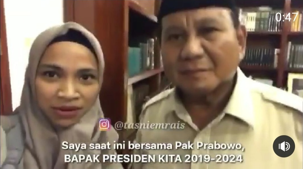 Saat Putri Amien Rais Perkenalkan Prabowo Presiden 2019-2024 di Instagram