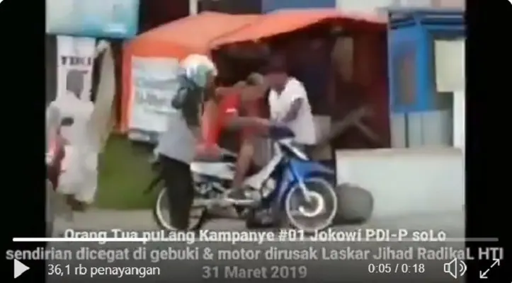 Video Penganiayaan Seorang Bapak Usai Kampanye PDIP di Solo
