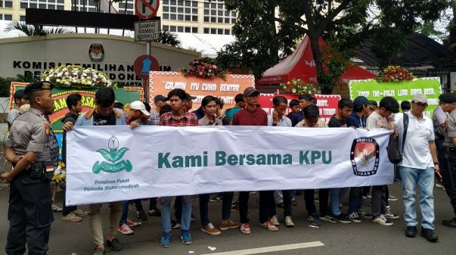 Pemuda Muhammadiyah Lakukan Aksi Bela KPU, Singgung People Power Aksi Provokasi