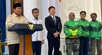 Driver Ojol dapat THR Lebaran Rp1 Juta Per Orang dari Prabowo