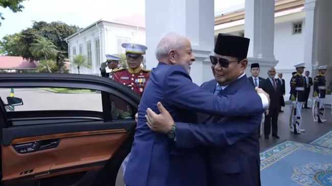 Prabowo Subianto Sambut dengan Hangat Presiden Brasil di Istana Merdeka