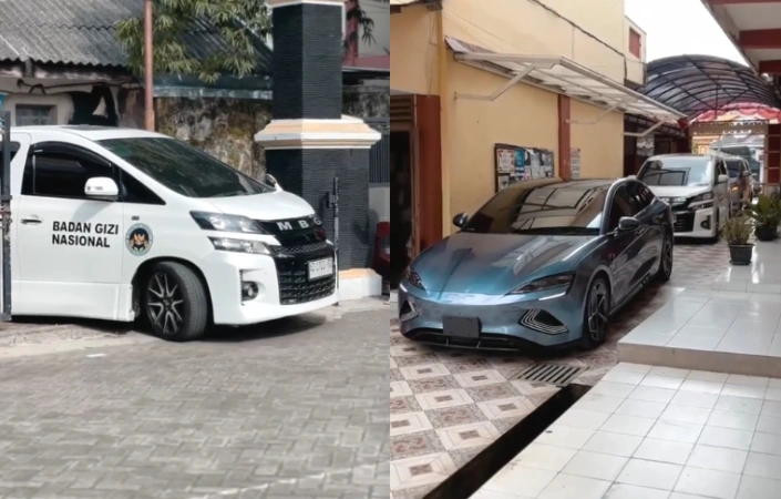 Viral Mobil yang Mengantarkan MBG ke Sekolah Menggunakan Kendaraan Jenis Alphard dan Vellfire