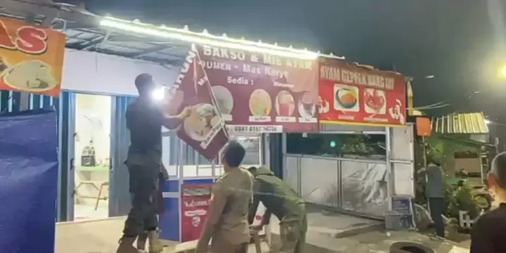 Satpol PP Bogor Menindak Arahan prabowo Terkait Spanduk yang Mengganggu Keindahan Lingkungan