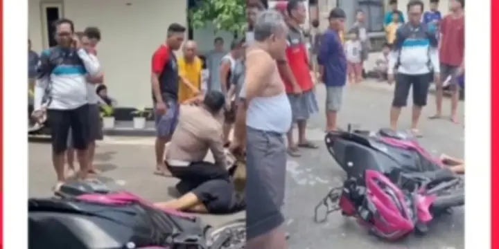 Seorang Pemotor Tewas Setelah Menabrak Tiang listrik Di Gang Sempit Pacitan