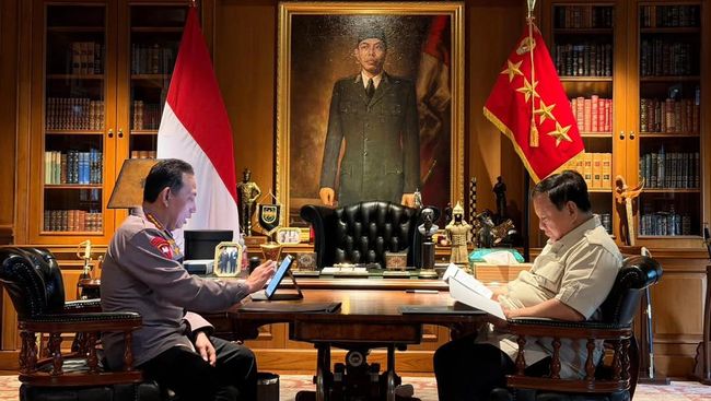 Presiden Prabowo Subianto Panggil Kapolri Listyo Sigit di Kediaman Hambalang, Bogor